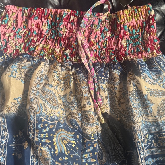 Bohemian Patchwork Maxi pants - Blue and multicolor - Picture 2 of 3